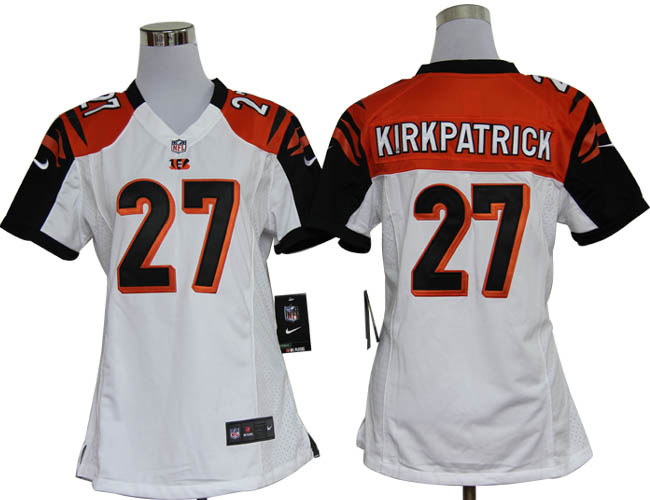 Nike North Cincinatti Bengals 27 Dre Kirkpatrick Women's White Game NFL Jerseys